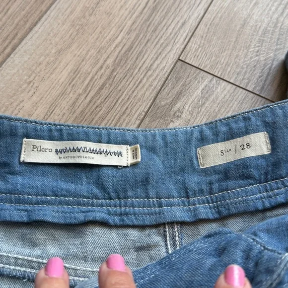 Perfect like new Anthropologie PILCRO High Rise Wide Leg Trouser Jeans 28 - Picture 10 of 10